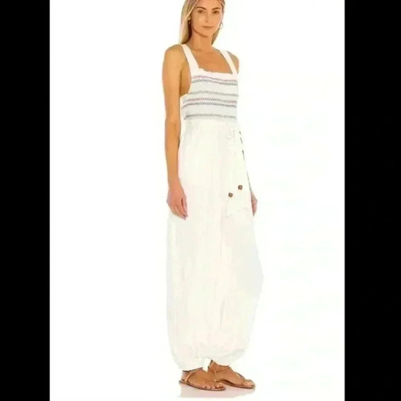 Free People Sienna Smocked Jumpsuit - Picture 2 of 8